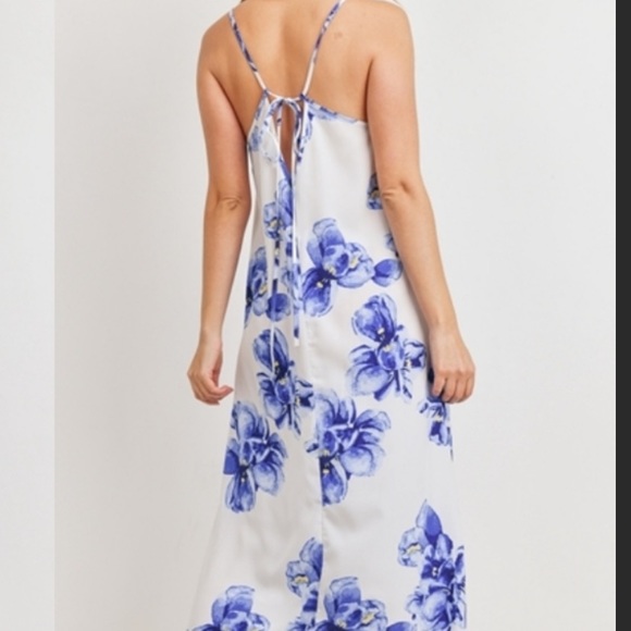 Beautiful NWT Blue & White Floral Hi Lo Maxi - Picture 3 of 8